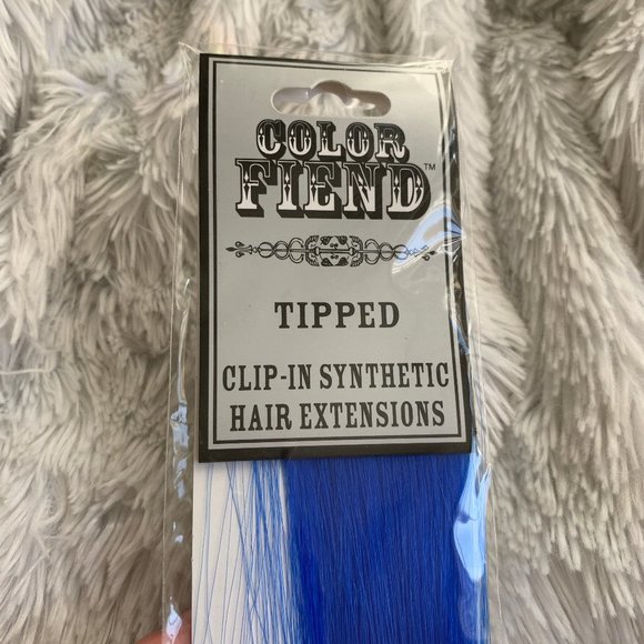 Three Pack Blue Tipped hair extensions - Picture 2 of 3